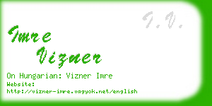 imre vizner business card